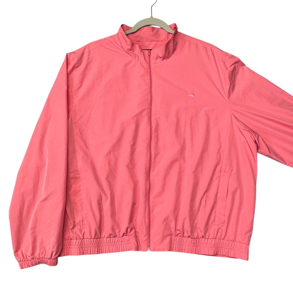 Sag Harbor Jacket Womens 2XL Pink Lightweight Windbreaker‎ Zip Up Mesh Lined
